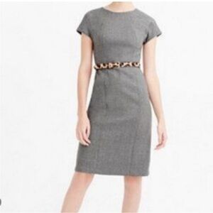 J. Crew Dolman Dress in Double Serge Wool Grey
